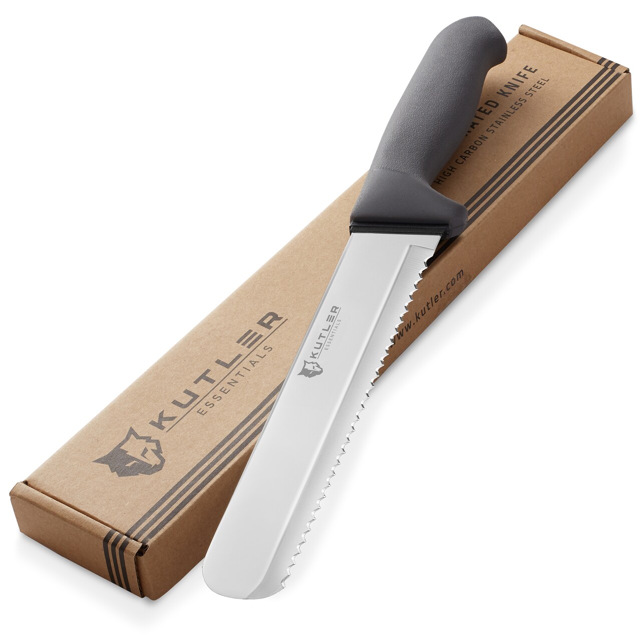 KUTLER Professional Bread Knife and Cake Slicer with Serrated Edge - Ultra-Sharp Stainless Steel Cutlery